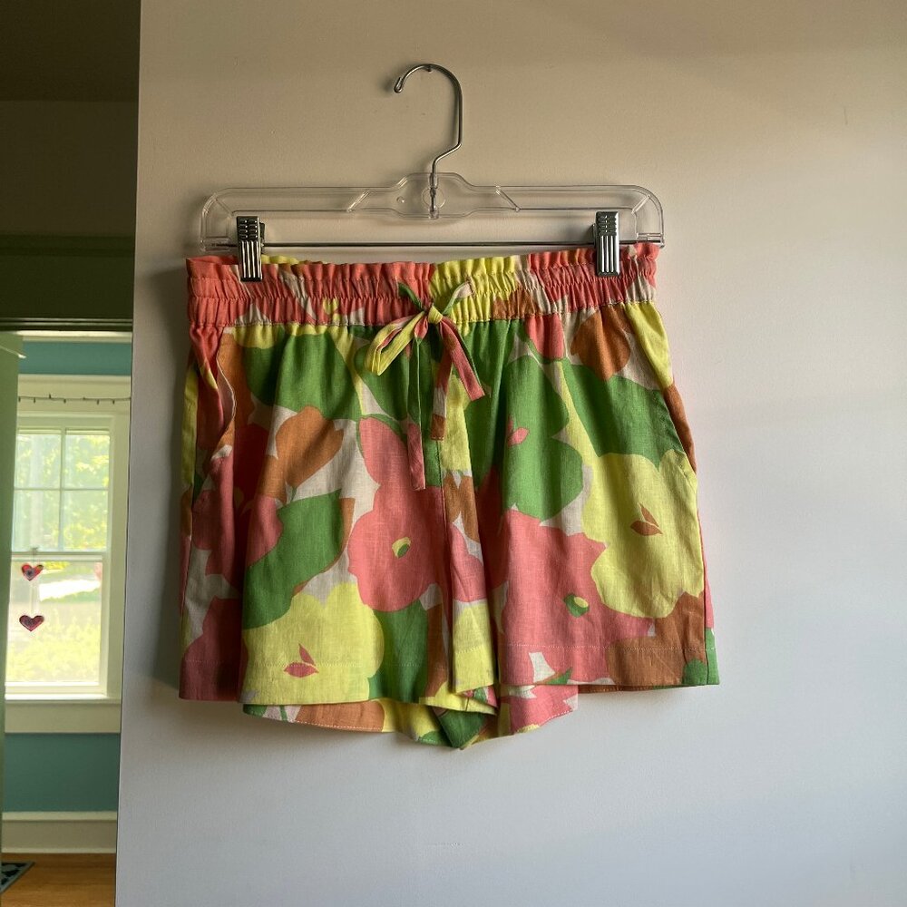 Sanctuary Linen Blend Drawstring Shorts Sz XXS